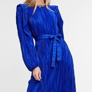 River Island shoulder padded midi dress